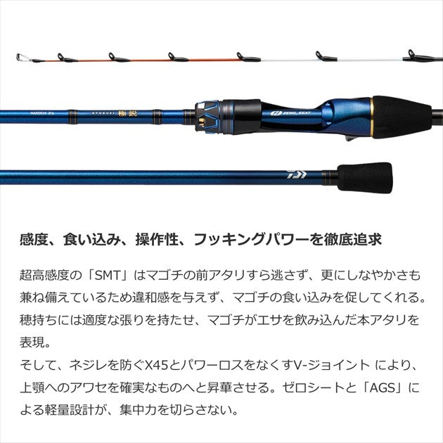 Daiwa Boat Rod Kyokuei Magochi 216 (Baitcasting 2 Peace)