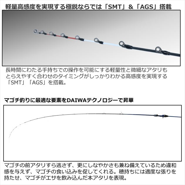 Daiwa Boat Rod Kyokuei Magochi 216 (Baitcasting 2 Peace)