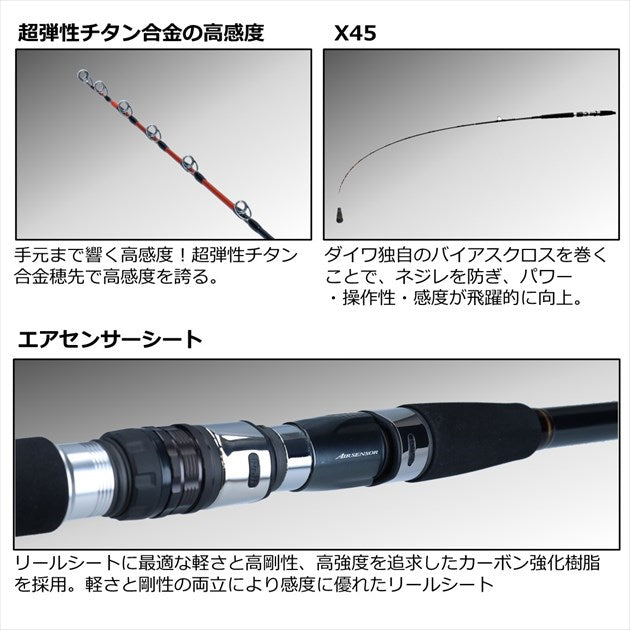 Daiwa Boat Rod Metallia Chufukaba 73 M-200 (Baitcasting 2 Piece)