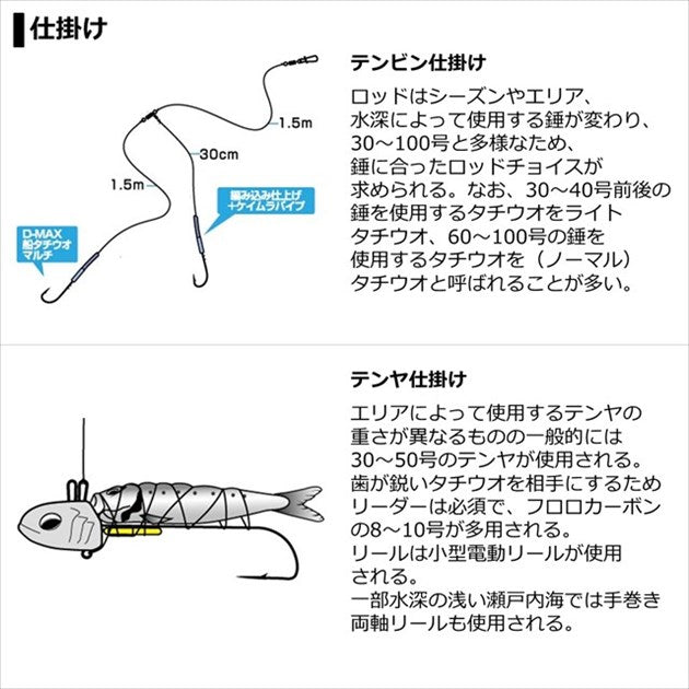 Daiwa Boat Rod Tachiuo X MH-180 (Baitcasting 2 Piece)