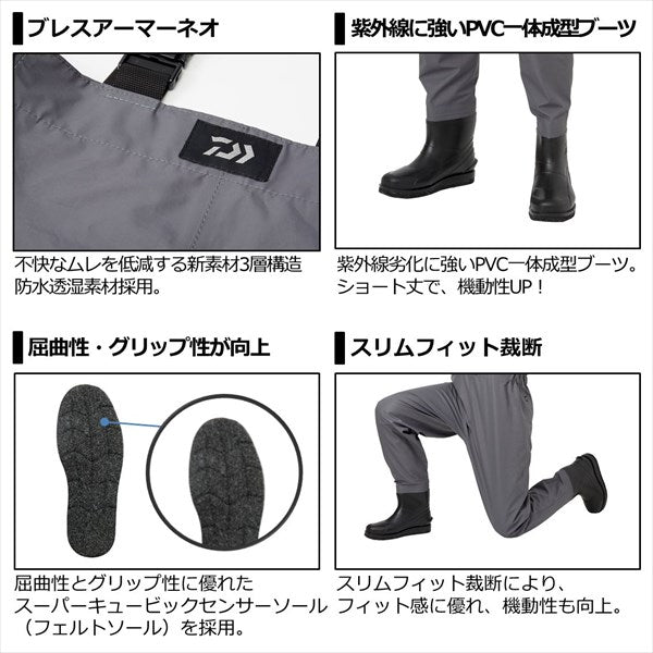 Daiwa Wader SBW-3250R-NE Super Breath Wader Neo (Waist high type/Round toe) / LL size