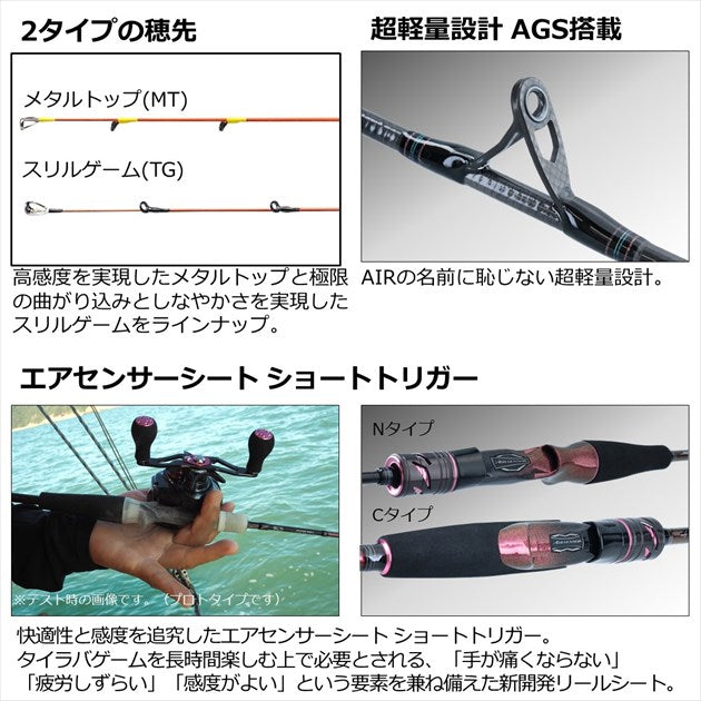 Daiwa 22 Kohga AIR Type D 68MHB TG/N (Baitcasting 2 Piece)