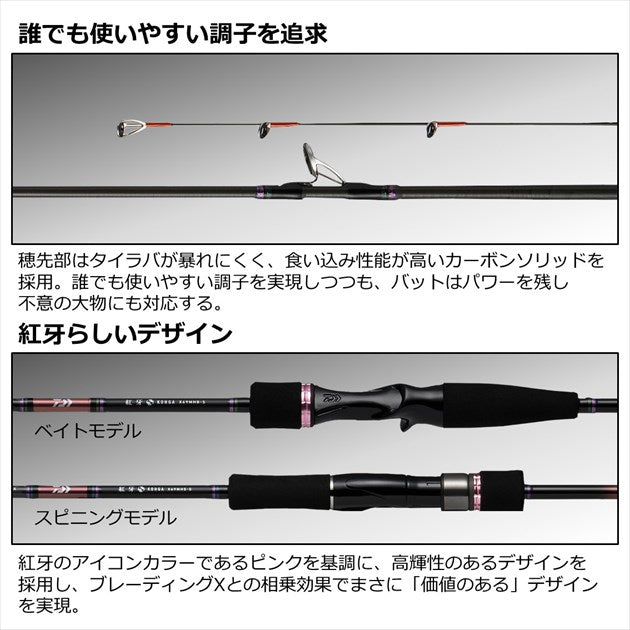 Daiwa 22 Kohga X 69HB-S (Baitcasting 2 Piece)