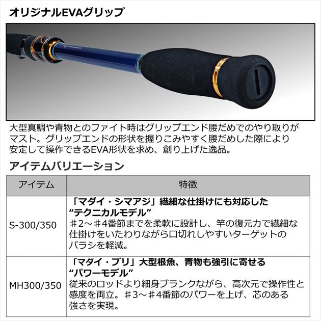 Daiwa Iso Rod Club Bluecabin Metal Tune S-300 (Spinning 4 Piece)