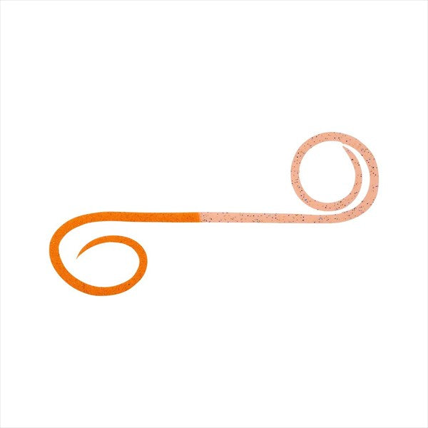 Daiwa Kohga Silicon Necktie High Speed Twin Curly Orange Lame+Keimura Orange