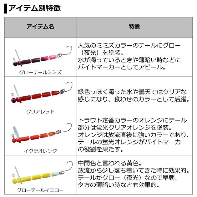 Daiwa Masunokoeda Jr. Glow Tail Yellow