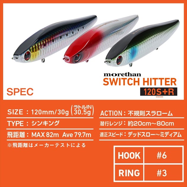 Daiwa Morethan Switch Hitter 120S+R Adel Emerald Ayu