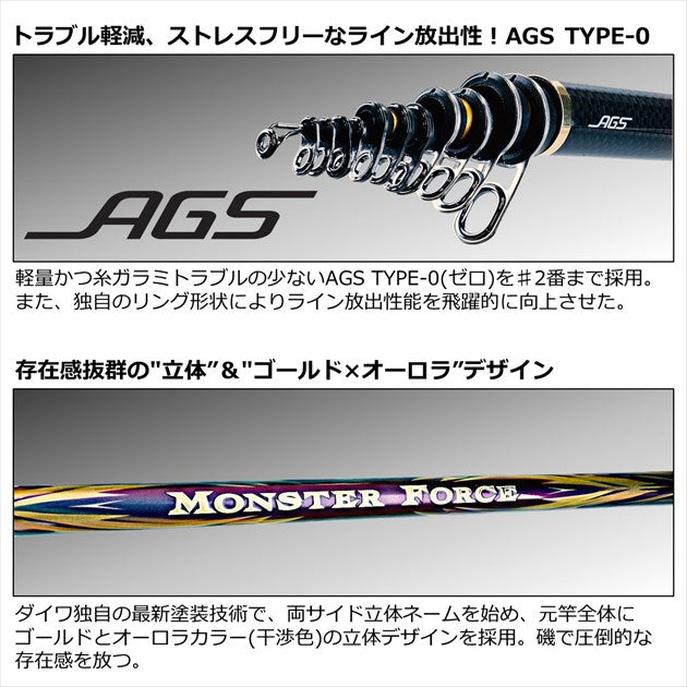 Daiwa Iso Rod Monster Force AGS Kuchibuto 50 (Spinning 5 Piece)