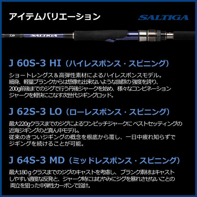 Daiwa Offshore Rod Saltiga R J60B-4 MD (Baitcasting 1 Piece)