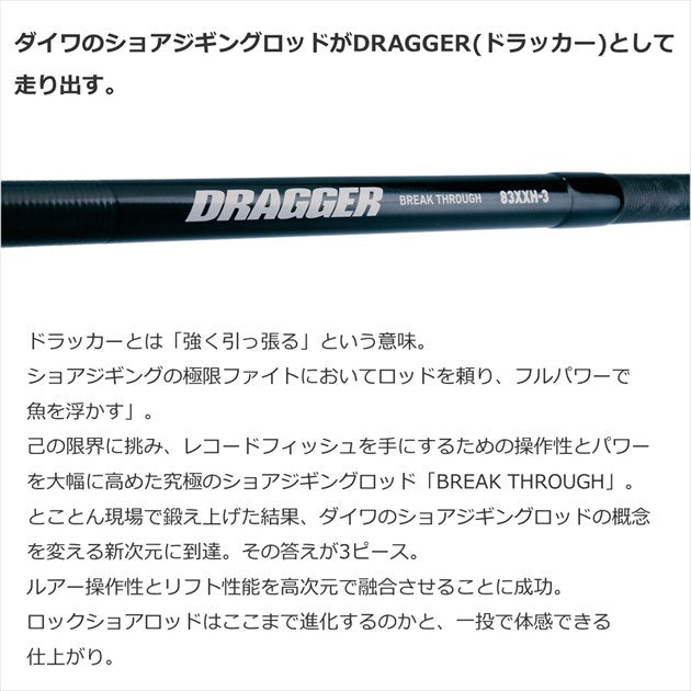 Daiwa Shore jigging rod Drugger breakthrough-910H-3 JS (Spinning 3 piece)