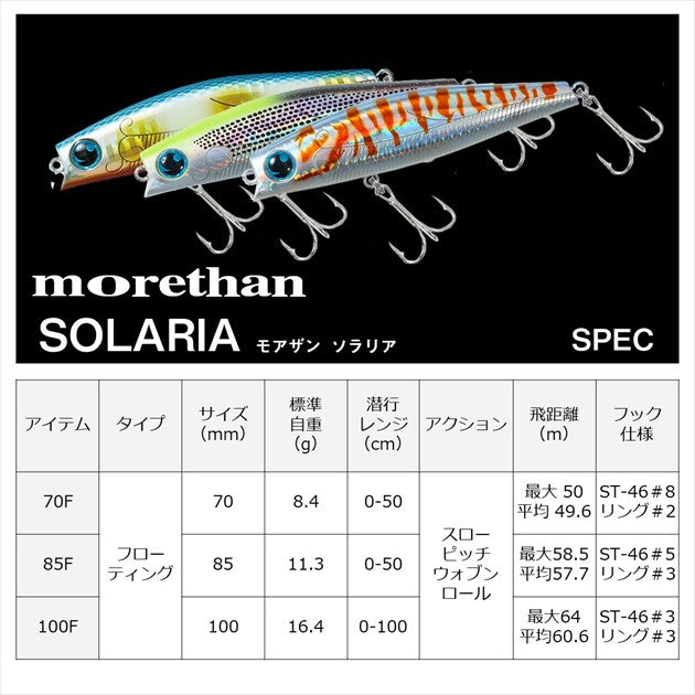 Daiwa Seabass Lure Morethan Solaria 70F Adele Tropical Flash