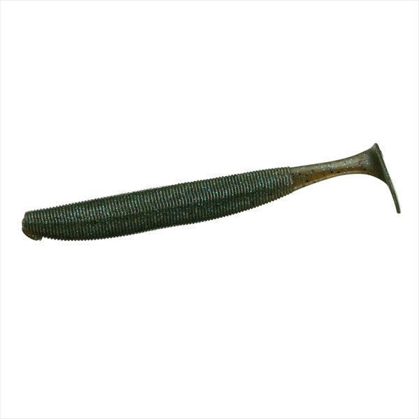 Daiwa Warm Steez Slying Shad 4.3 inch Green Pumpkin Blue Frek