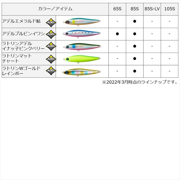 Daiwa Seabass Lure Morethan Switch Hitter 85S Adele Emerald Ayu