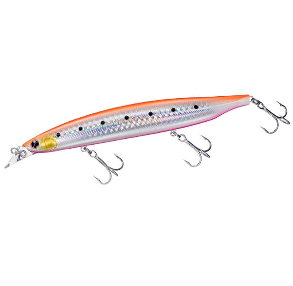 Daiwa Seabass Lure Shoreline Shiner-Z Vertice R 140F Orange Pink Glow Sardine