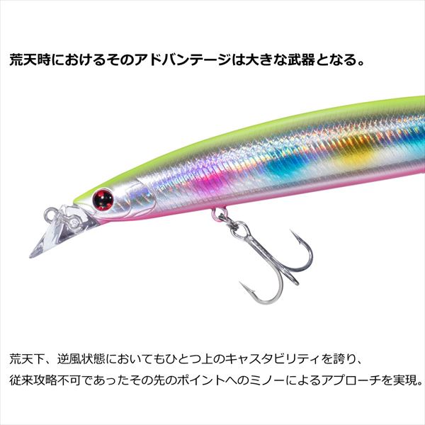 Daiwa Seabass Lure Shoreline Shiner-Z Vertice R 140S Orange Pink Glow Sardine