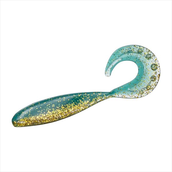 Daiwa Worm Licky Grab 3.5inch Clear Moss Gold