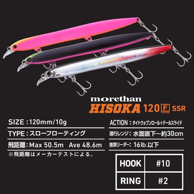 Daiwa SeaBass Lure Morethan Hisoka 120F-SSR Adelecchart back Blackberry