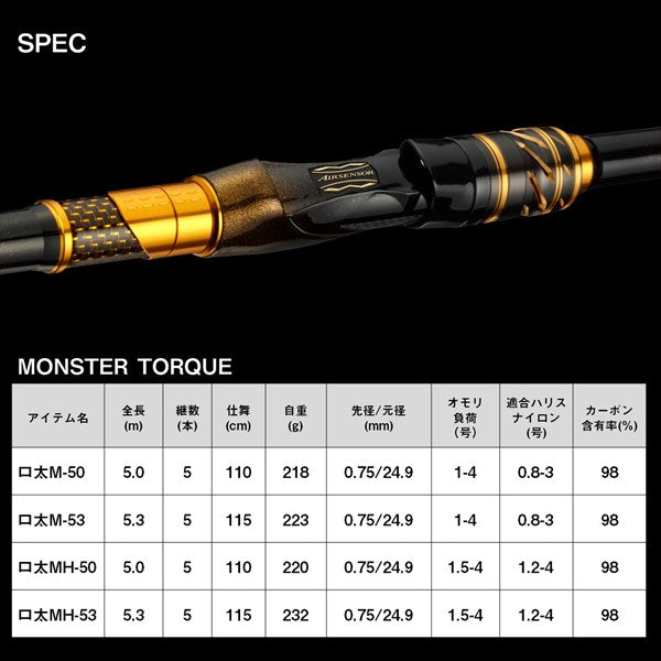 Daiwa Monster Torque M-50 (Telescope 5 Piece) Spinning rod