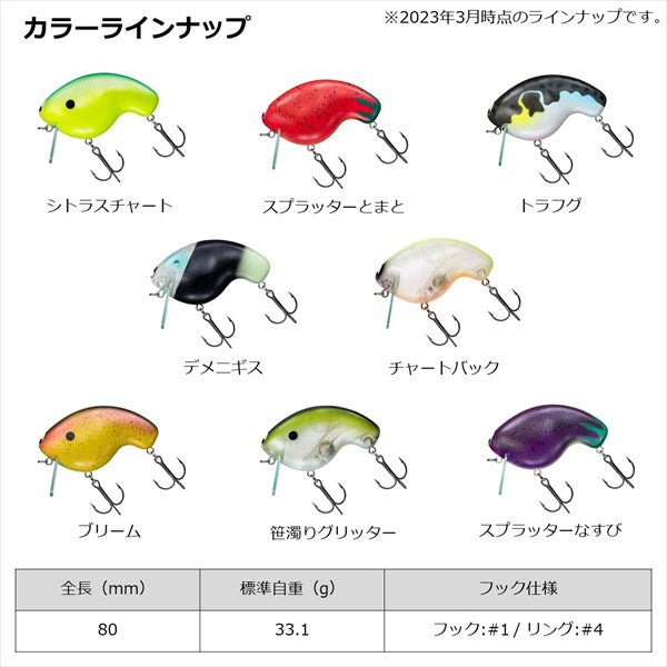 Daiwa Bass Lure Daifuku Zero Citras Chart