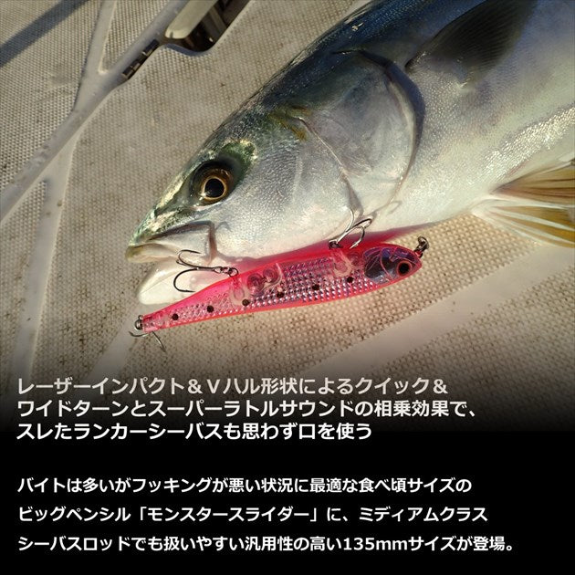 Daiwa SeaBass Lure Monster Slider 135F Laser Impact LI SG CLure Konoshiro