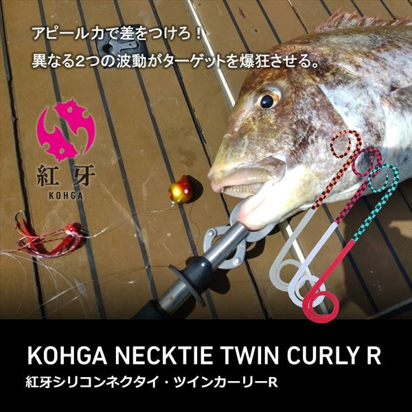 Daiwa Tairaba Kohga silicon tie Twin Curly R Glitter+Nakai Orange