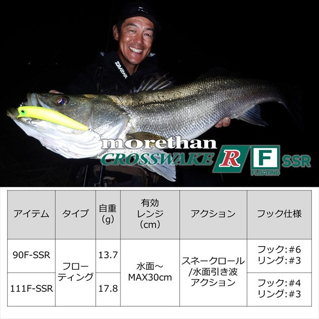 Daiwa SeaBass Lure Morethan Cross Wake R 90FSSR Adelic Double Chart Konoshiro