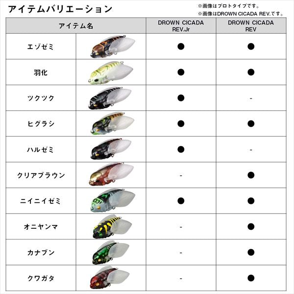 Daiwa Bass Lure Drown Cicada REV-Jr Ezo cicada