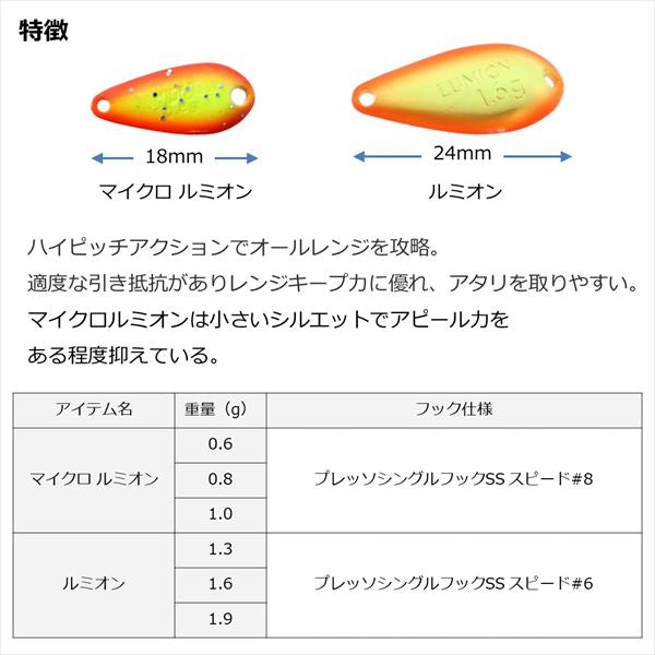 Daiwa Spoon Presso Micro Lumion 0.6g Matcha