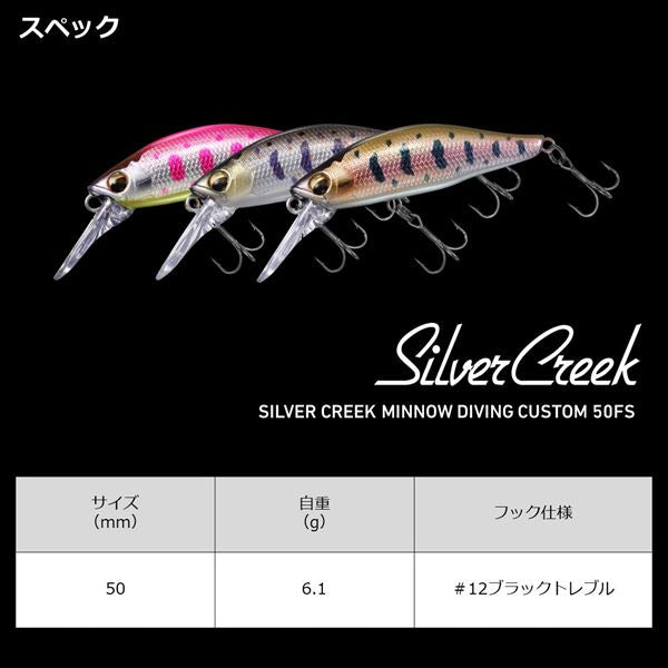 Daiwa Trout Plug Silver Creek Minnow Diving Custom 50FS Greenberry