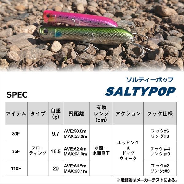 Daiwa Seabass Lure Salty POP 80F Keimura Silver SardineGlowberry