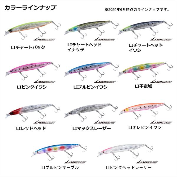 Daiwa Seabass Lure Shoreline Shiner-Z Vertice R Laser Impact 125F LI Orange Pink Sardine