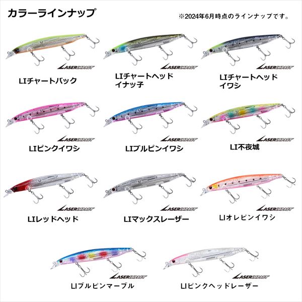 Daiwa Seabass Lure Shoreline Shiner-Z Vertice R Laser Impact 125S LI Orange Pink Sardine