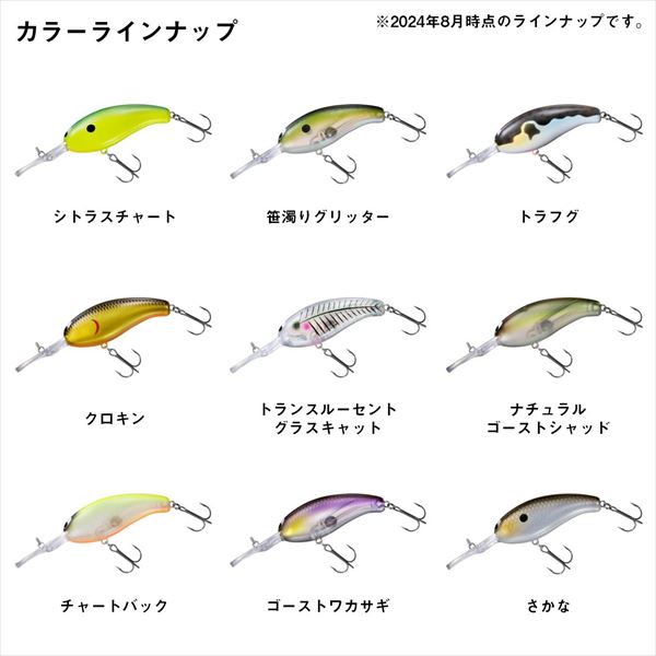 Daiwa Bass Lure Fuku Shad 2 Chartback