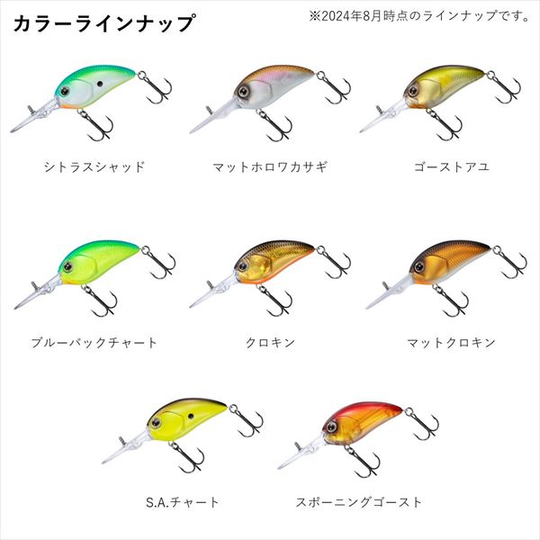 Daiwa Bass Lure Tiny Steez Crank 200 Blueback chart