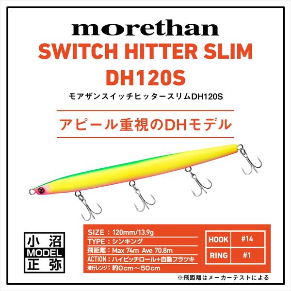 Daiwa Seabass Lure Morethan Switch Hitter Slim DH120S Matt Bug Pink