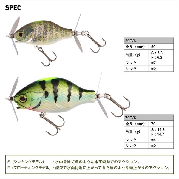Daiwa Bass Lure Gillnado 70S Site Real Bluegill