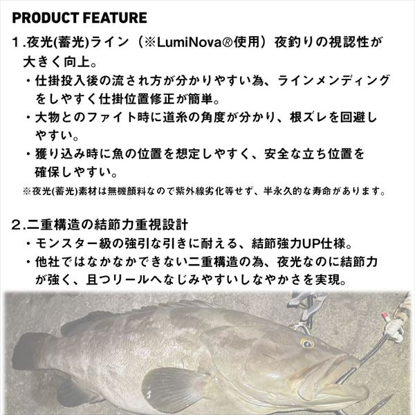 Daiwa Nylon line Astron luminous Monster line LW100-100m