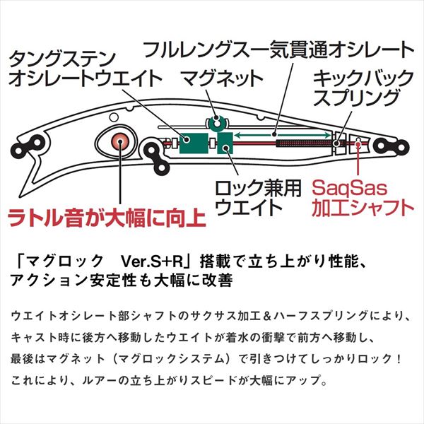 Daiwa Seabass Lure Morethan Cross Wake R 125F-SSR Matte Lightning