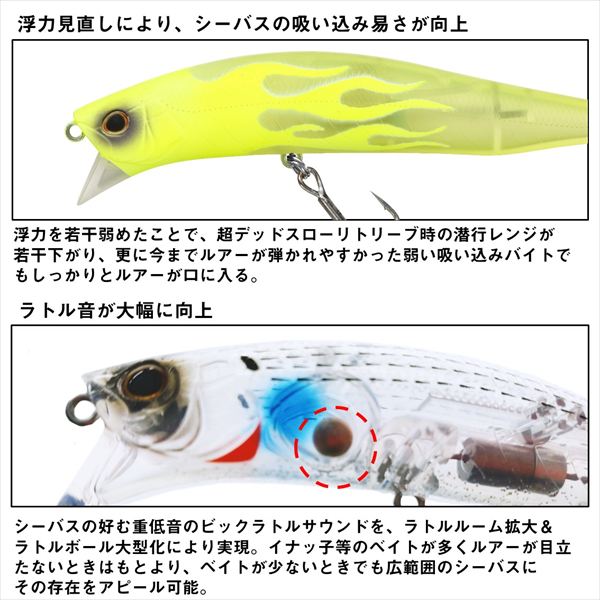 Daiwa Seabass Lure Morethan Cross Wake R 125F-SSR Adele Nightless Castle