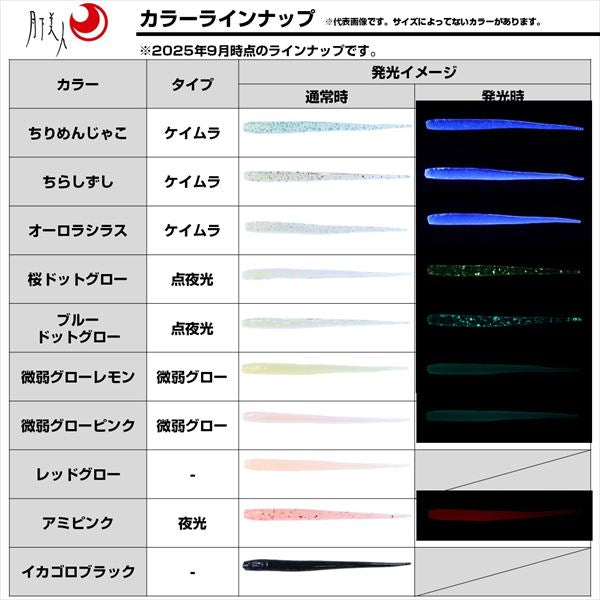Daiwa Worm Gekkabijin Shirasu Beam 2.0inch Dot UV Red