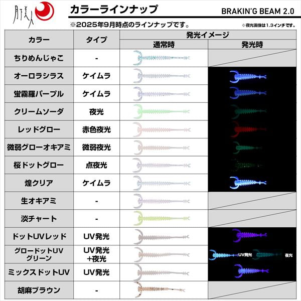 Daiwa Worm Gekkabijin Brakin'g Beam 1.3inch Dot UV Red