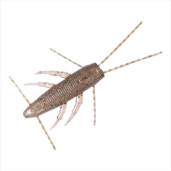 Daiwa Worm Steez Bramo 2.4inch Striped shrimp Green flake