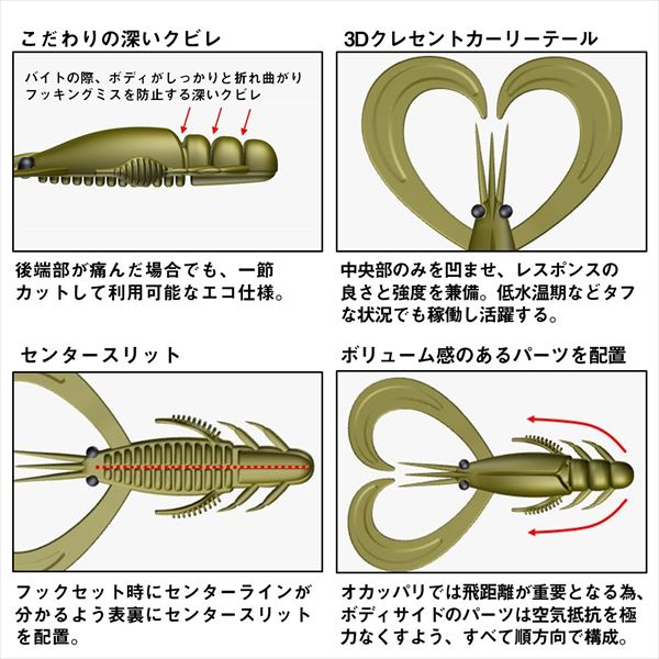 Daiwa Worm Silver Wolf Urban Crawler 2.5inch Green Pumpkin UV Copper