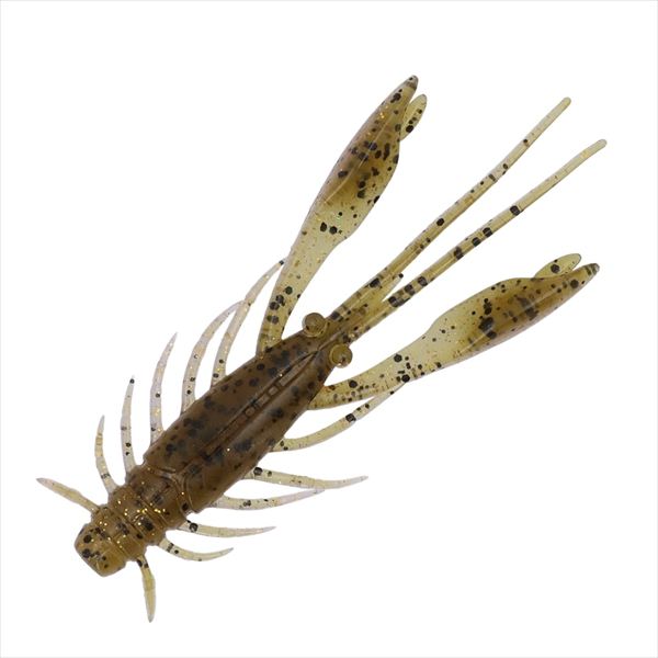 Daiwa Worm Silver Wolf Urban Shrimp 2.4inch Green Pumpkin Glow Gold