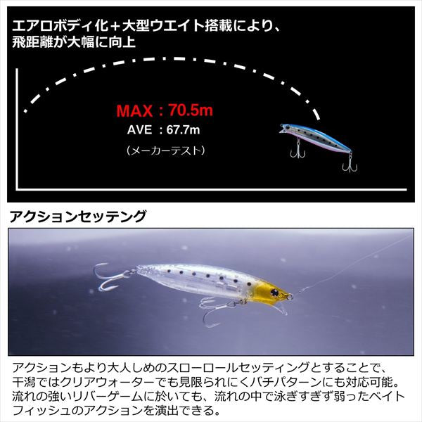 Daiwa Seabass Lure Shoreline Shiner-Z Vertis R 98F-SSR Charthead Mojito