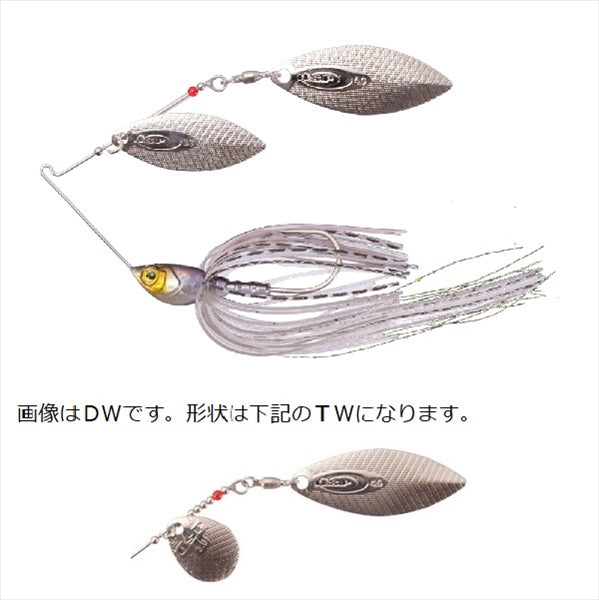 O.S.P Spinnerbait High Pitcher Max 3/8oz Tandem Willow ST17 Spark Ice Shad