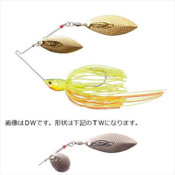 O.S.P Spinnerbait High Pitcher Max 3/4oz Tandem Willow Impact Lime Chart S35