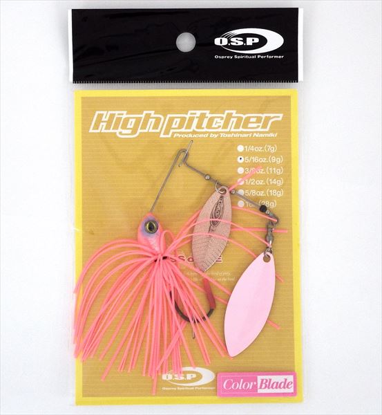 O.S.P Spinnerbait Buzzbait High Pitcher 5/16oz Double Willow One Pan Pink S53