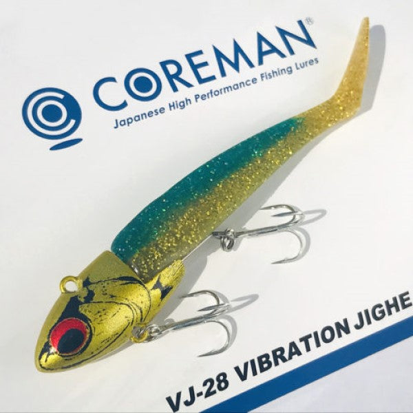 Coreman Seabass Lure VJ-28 Vibration Jig Head #044 Gold Head/Sardine Gold