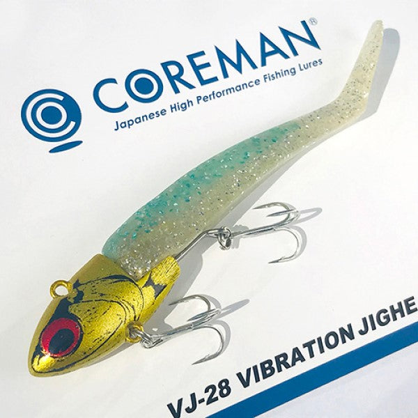 Coreman Seabass Lure VJ-28 Vibration Jig Head #046 Gold Head/Shallow Sardine